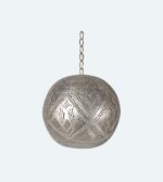 TRIO LUSTRE BOULE ARGENT
