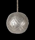 TRIO LUSTRE BOULE ARGENT
